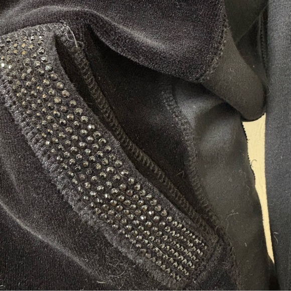 MISS ME Y2K Velvet Velour Track Suit Zip Jacket Rhinestones Bling Flwur-de-Lis S - Picture 16 of 16